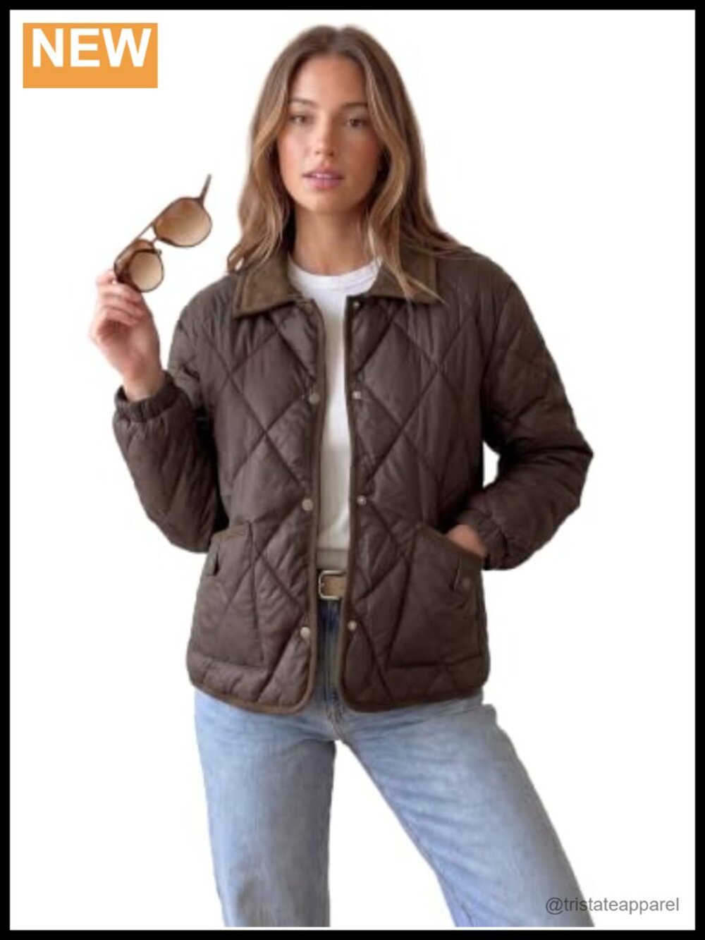 Allegra K Women's Quilted Puffer Jacket with Color Block Lapel